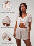 A set of women's loungewear - blended cotton material - ...